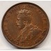 AUSTRALIA 1928 . ONE 1 PENNY . VARIETY . BROKEN 8